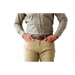 NEW TOM BECKBE culver oxford shirt in olive umber